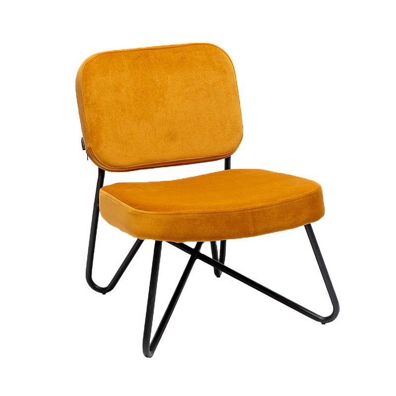 Foto van Velvet fauteuil jasmijn oker geel