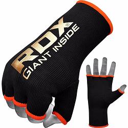 Foto van Rdx sports hosiery inner - binnenhandschoenen - zwart/oranje- maat: xl - leer