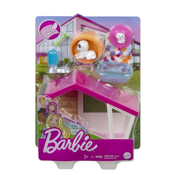 Foto van Barbie mini playset hondenhuis met hondje