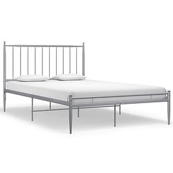 Foto van Vidaxl bedframe metaal grijs 120x200 cm