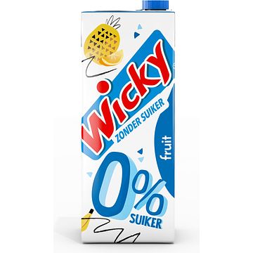 Foto van Wicky zonder suiker fruit 1, 5l aanbieding bij jumbo | pak 1,5 liter