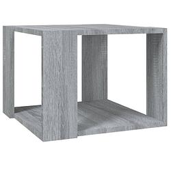 Foto van Vidaxl salontafel 40x40x30 cm bewerkt hout grijs sonoma eikenkleurig