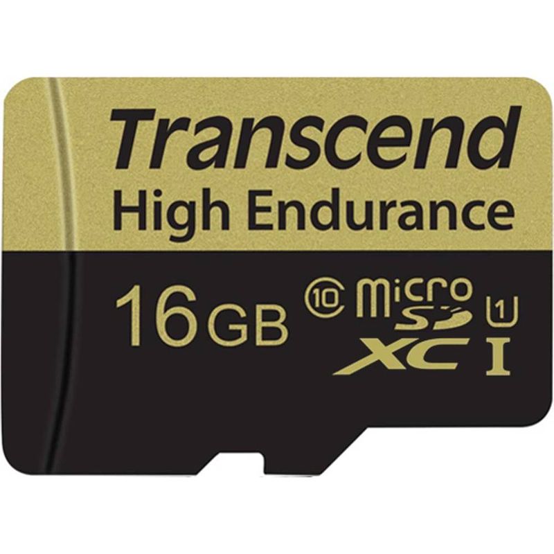 Foto van Transcend high endurance microsdhc-kaart 16 gb class 10 incl. sd-adapter