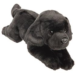 Foto van Suki gifts pluche knuffeldier hond - zwarte labrador - 30 cm - huisdieren thema - knuffel huisdieren