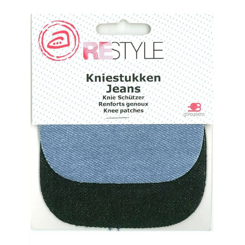 Foto van Restyle 015.79127 kniestukken jeans 10 cm x 9 cm opstrijkbaar, 2 paar