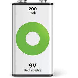 Foto van Gp recyko 200 mah 2r8h c1 oplaadbare 9 v batterij