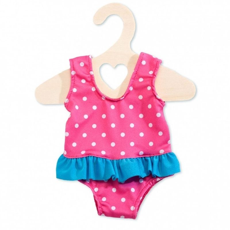 Foto van Heless poppenkleding badpak roze met witte stippen 35-45 cm