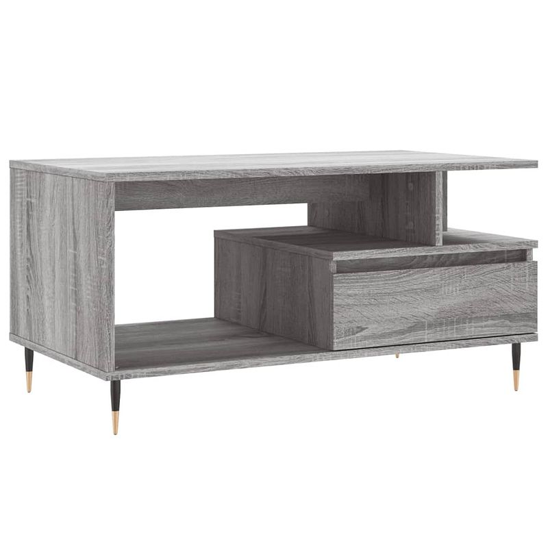 Foto van Vidaxl salontafel 90x49x45 cm bewerkt hout grijs sonoma