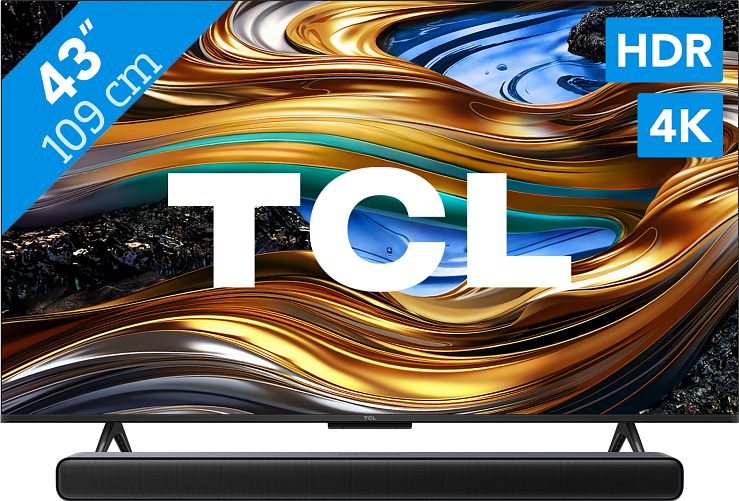 Foto van Tcl 4k led 43p71b (2024) + soundbar