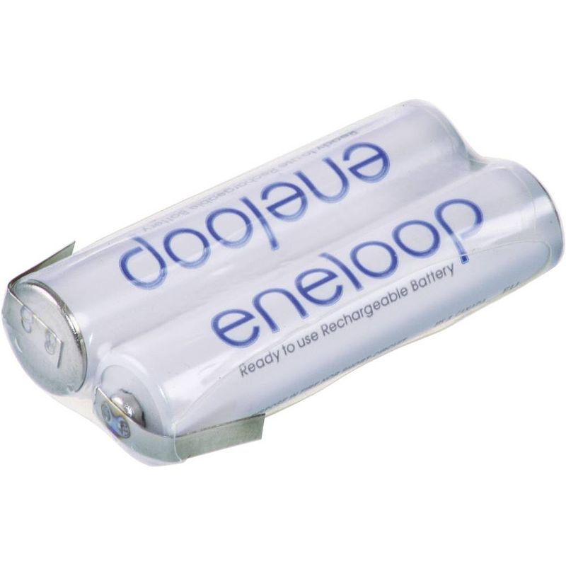 Foto van Panasonic eneloop reihe f1x2 accupack aantal cellen: 2 batterijgrootte: aaa (potlood) z-soldeerlip nimh 2.4 v 750 mah