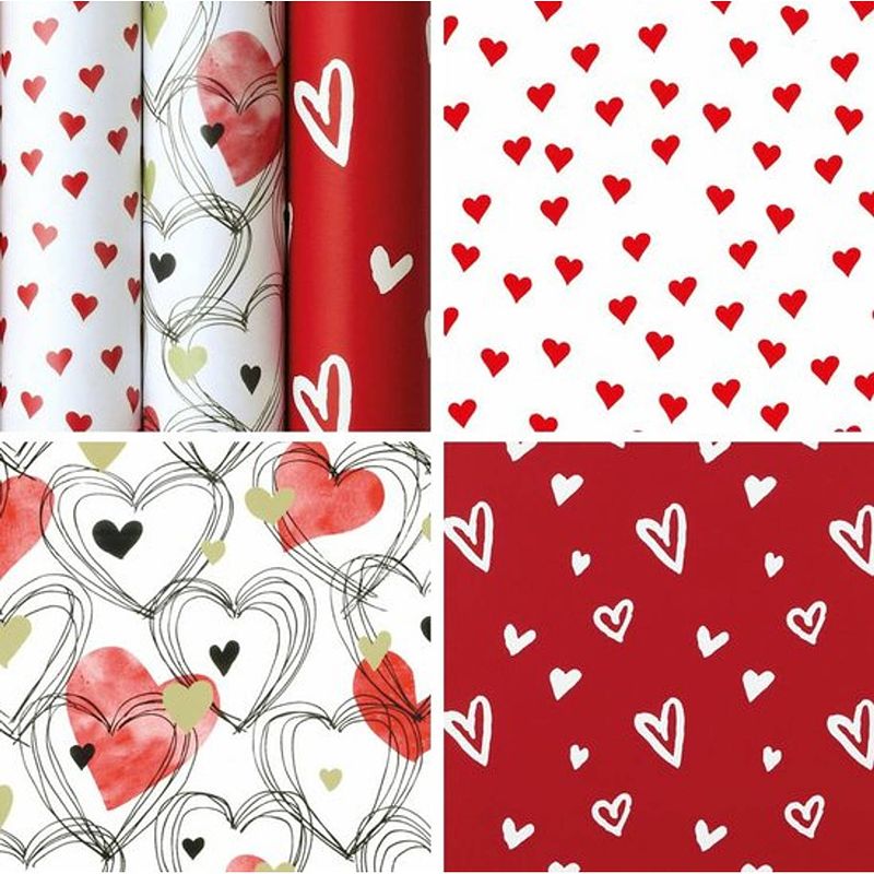 Foto van Love valentijn - luxe cadeaupapier inpakpapier - 200 x 70 cm - 5 rollen