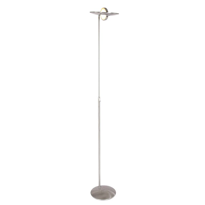 Foto van Moderne vloerlamp - steinhauer - kunststof - modern - led - l: 28cm - voor binnen - woonkamer - eetkamer - zilver