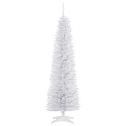 Foto van Christmasgoodz - kunstkerstboom - smalle kunstkerstboom - smalle kerstboom - wit - 180 cm