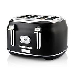 Foto van Westinghouse retro broodrooster - 4 slice toaster - zwart