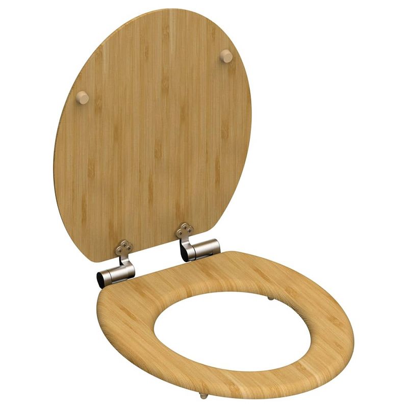 Foto van Schütte toiletbril met soft-close natural bamboo