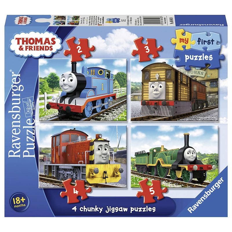 Foto van Ravensburger puzzel 4-in-1 thomas & friends - 2 + 3 + 4 + 5 stukjes