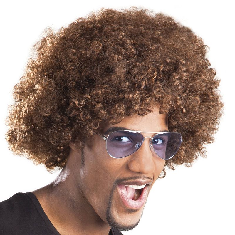 Foto van Boland pruik afro unisex bruin