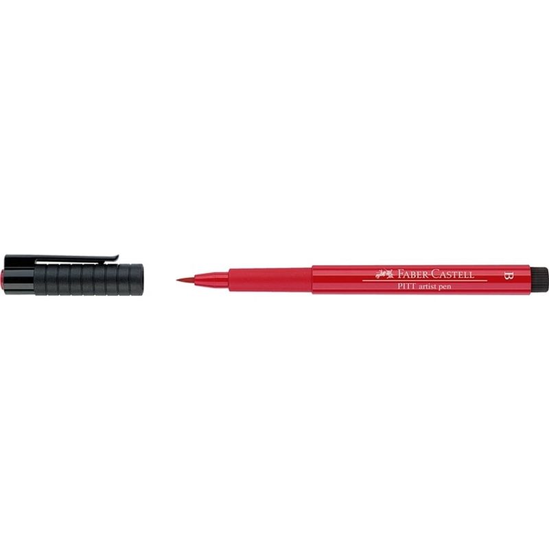 Foto van Tekenstift faber-castell pitt artist pen brush 219 diep scharlakenrood