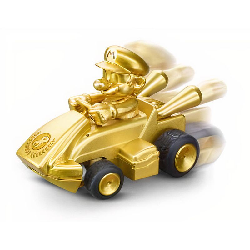 Foto van Carrera mario kart mini rc 2,4ghz 7 x 4,5 cm goud 11-delig