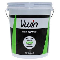 Foto van Uwin tennisballen stage 1 junior rubber/vilt groen 72 stuks