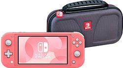 Foto van Nintendo switch lite animal crossing new horizons editie roze + beschermhoes