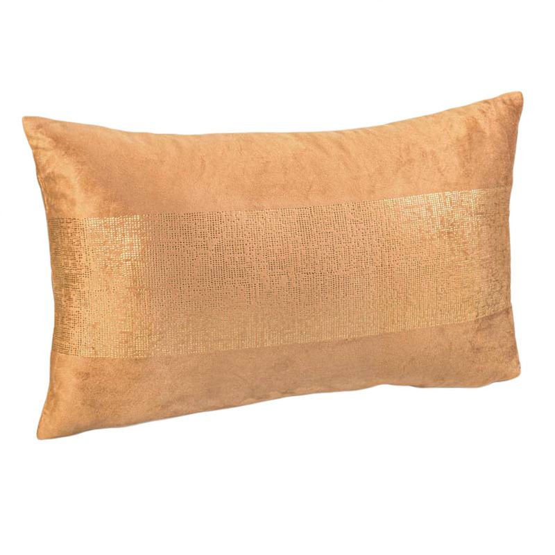 Foto van Casa di elturo velvet kussen sparcle - oker geel/goud 30 x 50 cm (incl. vulling)