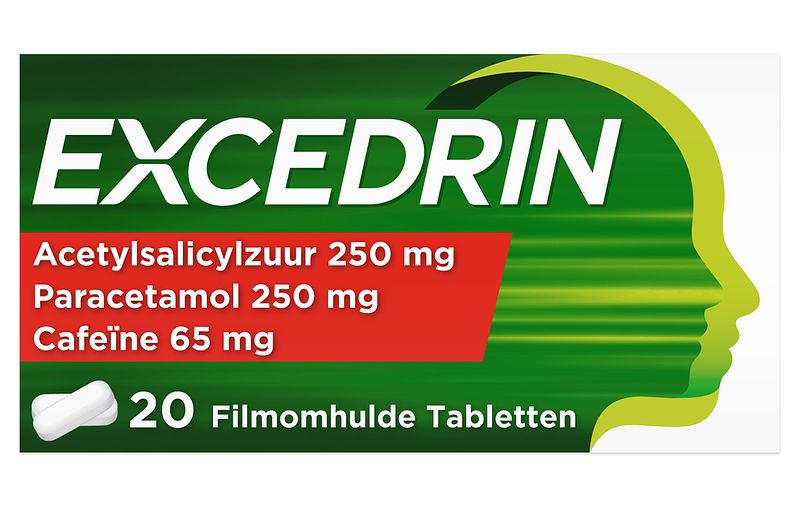 Foto van Excedrin tabletten voor pijnstilling bij migraine, 20 stuks bij jumbo
