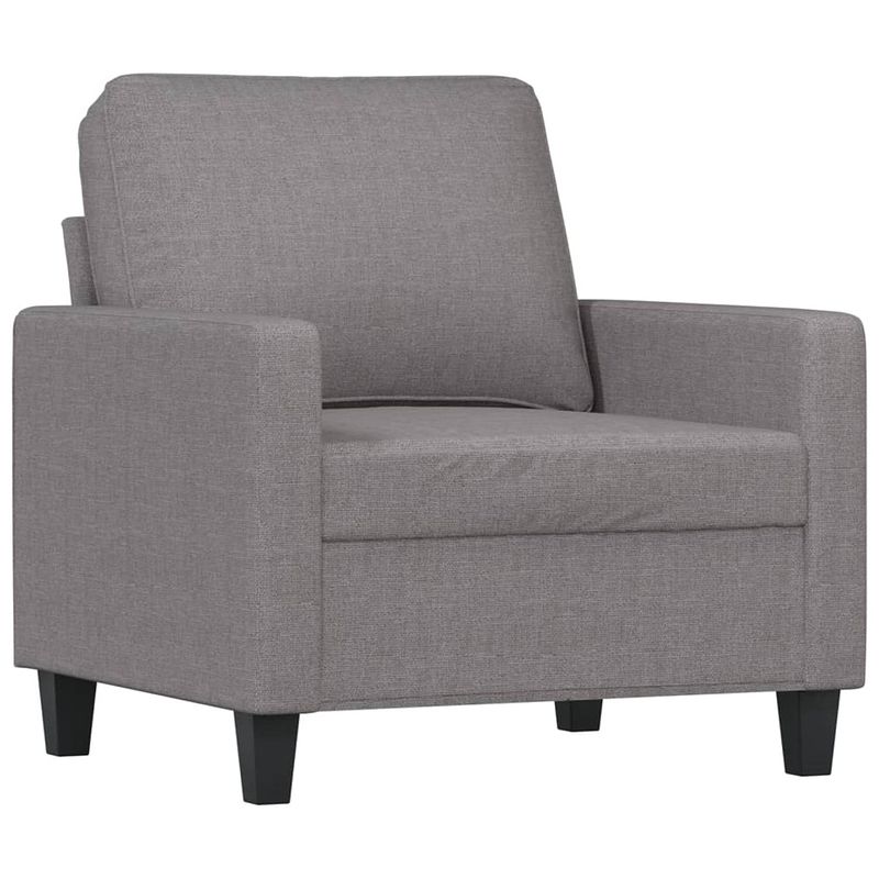 Foto van Vidaxl fauteuil 60 cm stof lichtgrijs