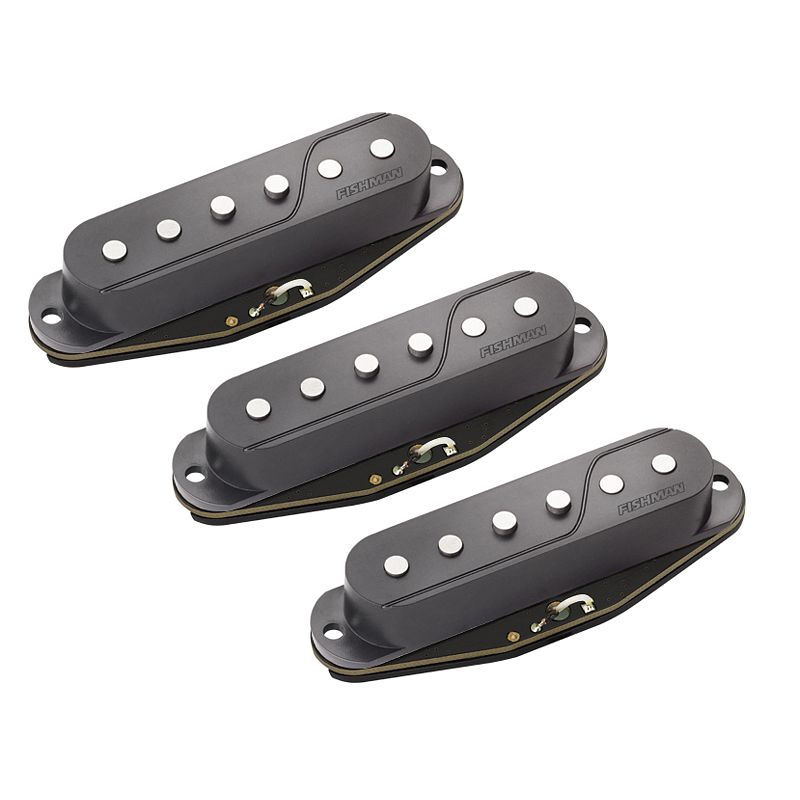 Foto van Fishman prf-str-bk3 fluence single width pickup set black