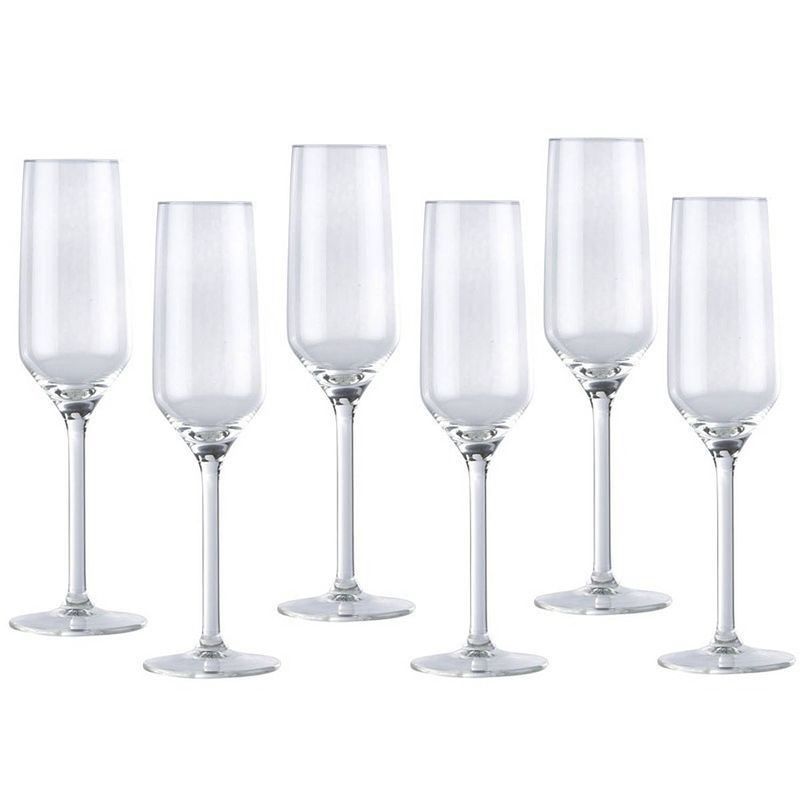 Foto van Bruiloft champagneglaszen/ proseccoglazen 12x stuks 22 centiliter - feest / party champagneglazen set