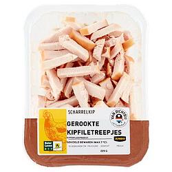 Foto van Jumbo scharrelkip gerookte kipfiletreepjes 225g