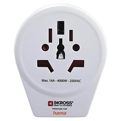 Foto van Hama reisadapter world to europe usb, voor 2- en 3-polige apparaten, 1x usb oplader