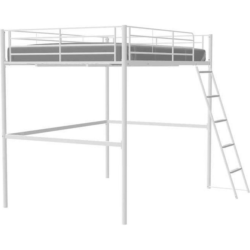 Foto van Edibur mezzanine hoogslaper bed - 140 x 190 cm - wit