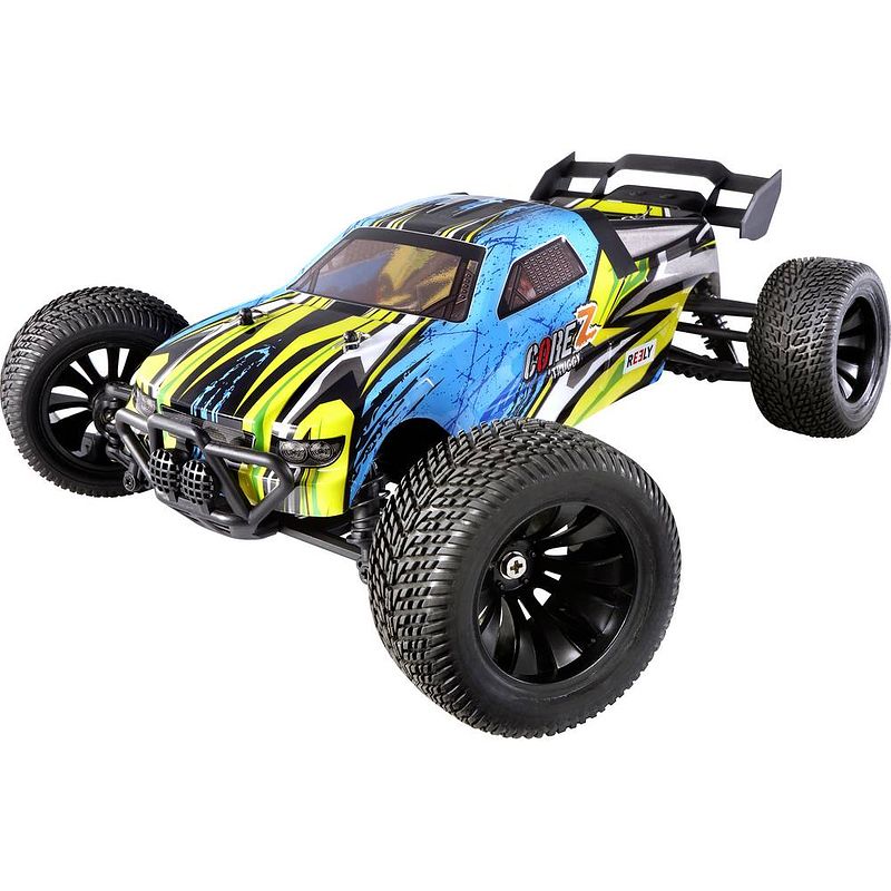 Foto van Reely brushed 1:10 xs rc modelauto voor beginners elektro truggy 4wd rtr 2,4 ghz incl. accu en laadkabel