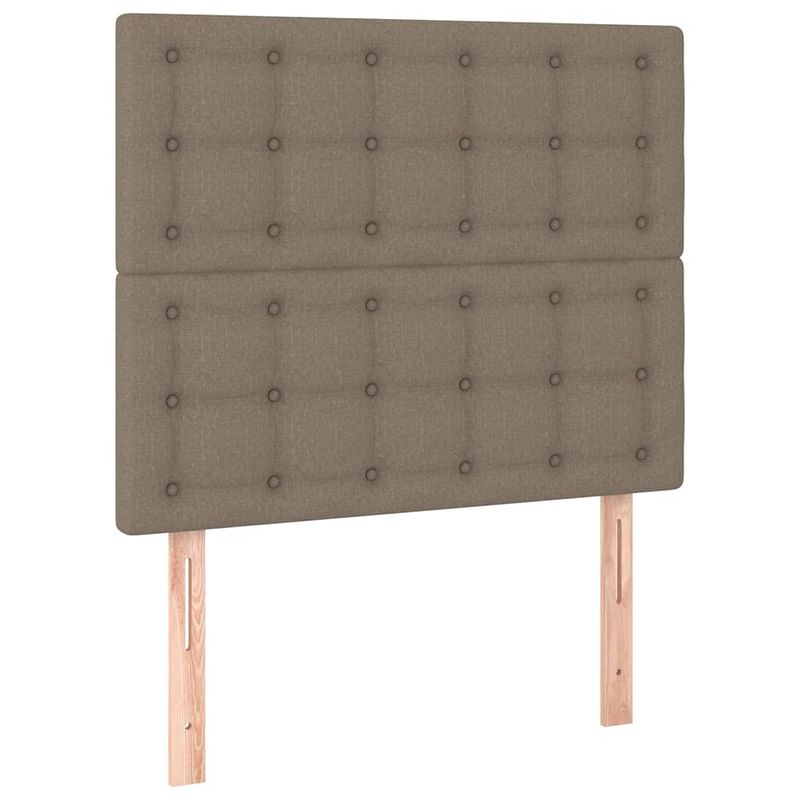 Foto van The living store hoofdbord - taupe - 100 x 5 x 118/128 cm - comfortabele ondersteuning - verstelbare hoogte - duurzaam