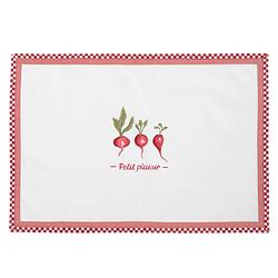 Foto van Clayre & eef placemat 6 stuks 48x33 spl - rood - katoen