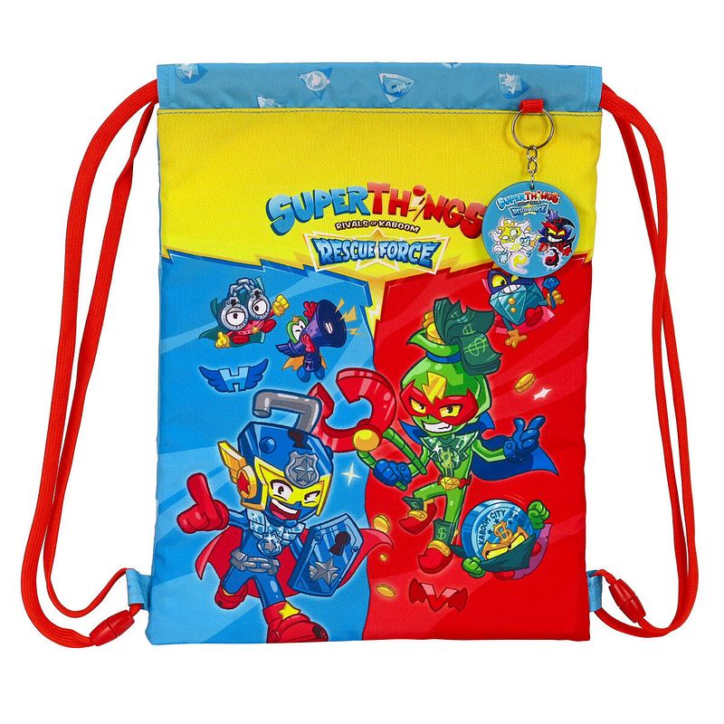 Foto van Rugtas met koordjes superthings rescue force blauw