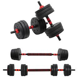 Foto van Dumbbell set - barbell set - halter - gewichten - halterset - halters - halterstang met gewichten - 30 kg / krachttra...