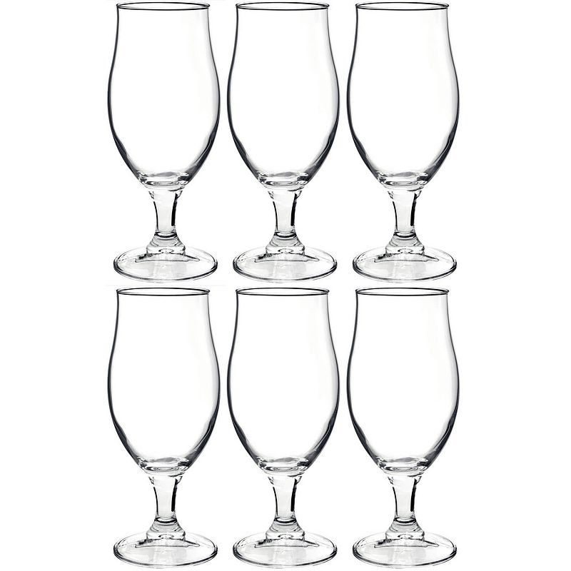 Foto van 6x stuks luxe bierglazen voor speciaalbier 375 ml - bierglazen