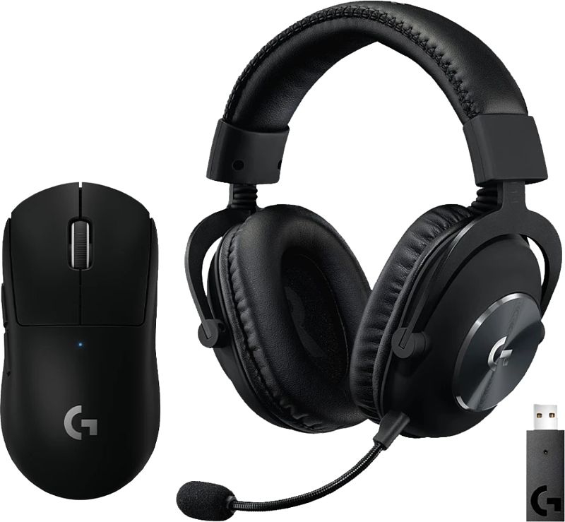 Foto van Logitech g pro x wireless lightspeed gaming headset +  logitech g pro x gaming muis