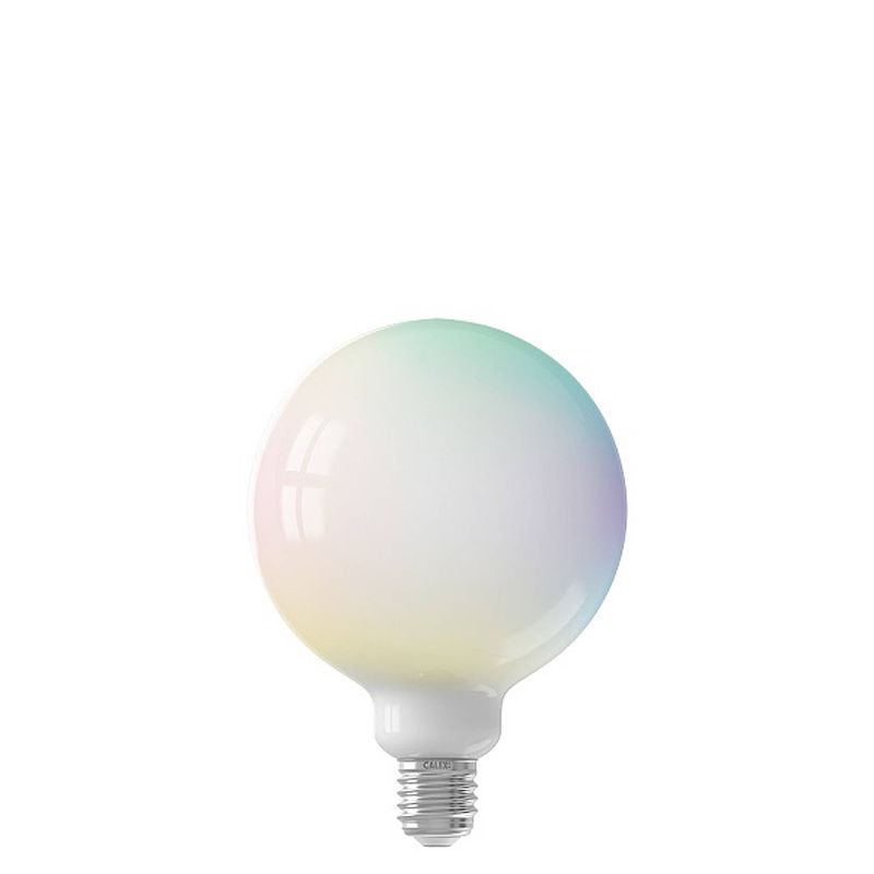 Foto van Calex smart led filament softline globelamp g125 e27 220-240v 5,5w 240lm 1800-3000k + rgb