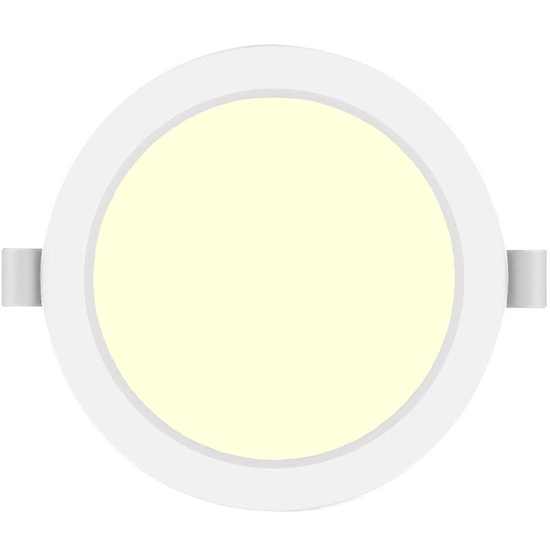 Foto van Led downlight pro - aigi trinko - inbouw rond 20w - warm wit 3000k - mat wit - kunststof - ø222mm