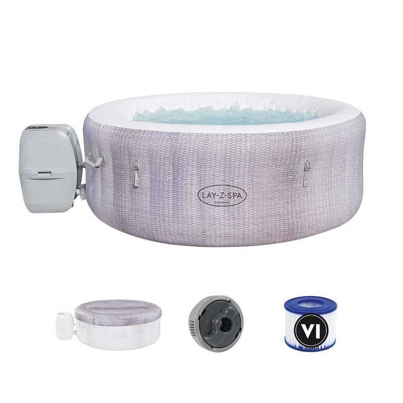 Foto van Bestway - jacuzzi - lay-z-spa - cancun airjet - opblaasbaar - bubbelbad - incl. toebehoren - ø180cm