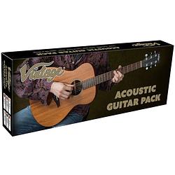 Foto van Vintage v300n acoustic folk guitar outfit natural akoestische westerngitaar set