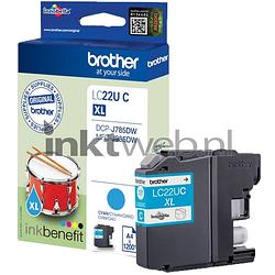 Foto van Brother lc-22u xl cyaan cartridge