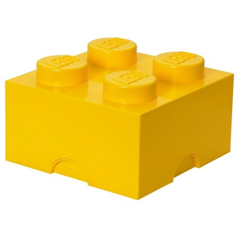 Foto van Lego brick 4 opbergbox - geel