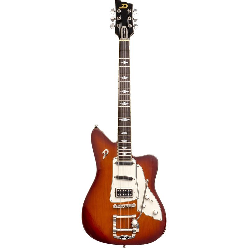 Foto van Duesenberg paloma vintage burst elektrische gitaar met duesenberg custom line bag