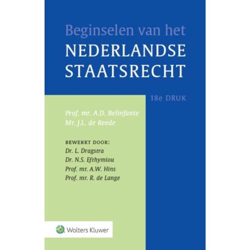 Foto van Beginselen van het nederlands staatsrecht