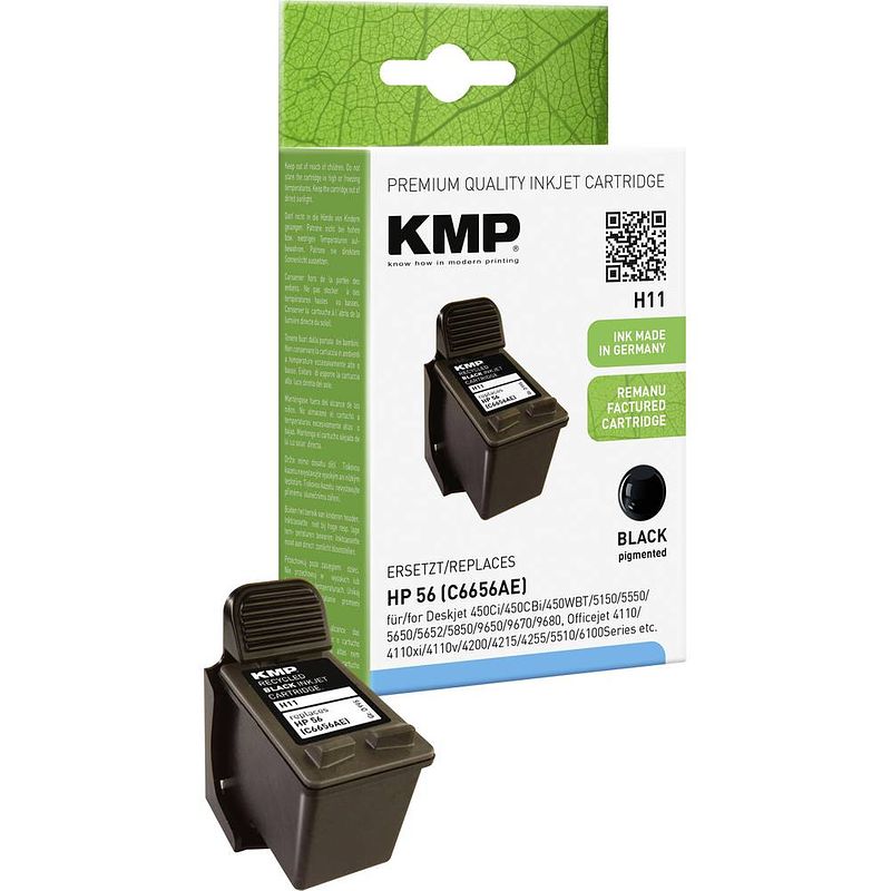 Foto van Kmp inkt vervangt hp 56 compatibel zwart h11 0995,4561