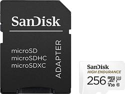 Foto van Sandisk micro sdxc high endurance 256gb 100mb/s + adapter